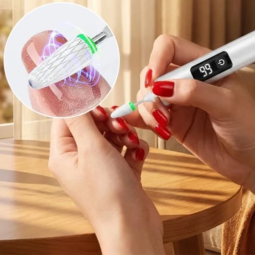 🥳2026 HOT SALE🥳💞50K+ SOLD!💅✨ 49% OFF! Professional Electric Nail Polisher – Smooths thick nails. 99-speed display. Multiple heads for shaping & buffing. Salon at home! 🌟💎
