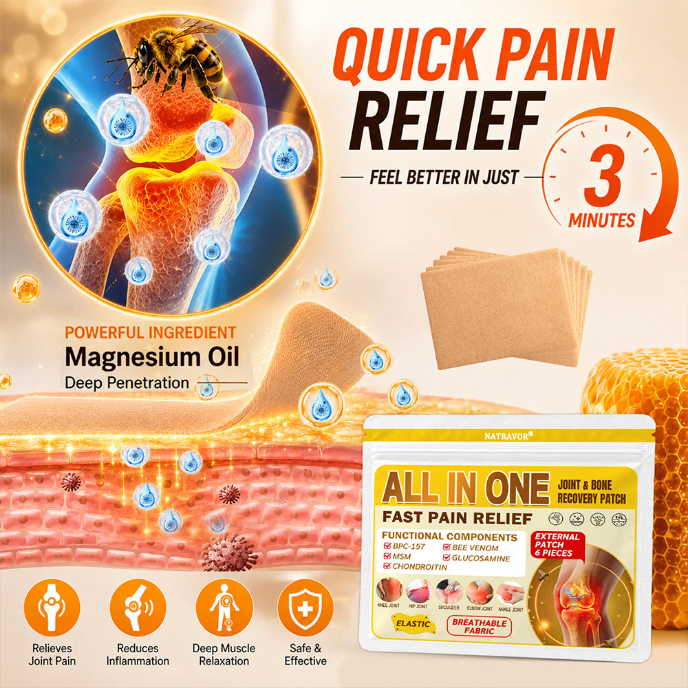 𝐎𝐟𝐟𝐢𝐜𝐢𝐚𝐥 𝐁𝐫𝐚𝐧𝐝 𝐒𝐭𝐨𝐫𝐞 |✅🔥Natravor® Joint Pain Relief Patches – 40 Mixed Sizes for Knees, Back, Shoulders