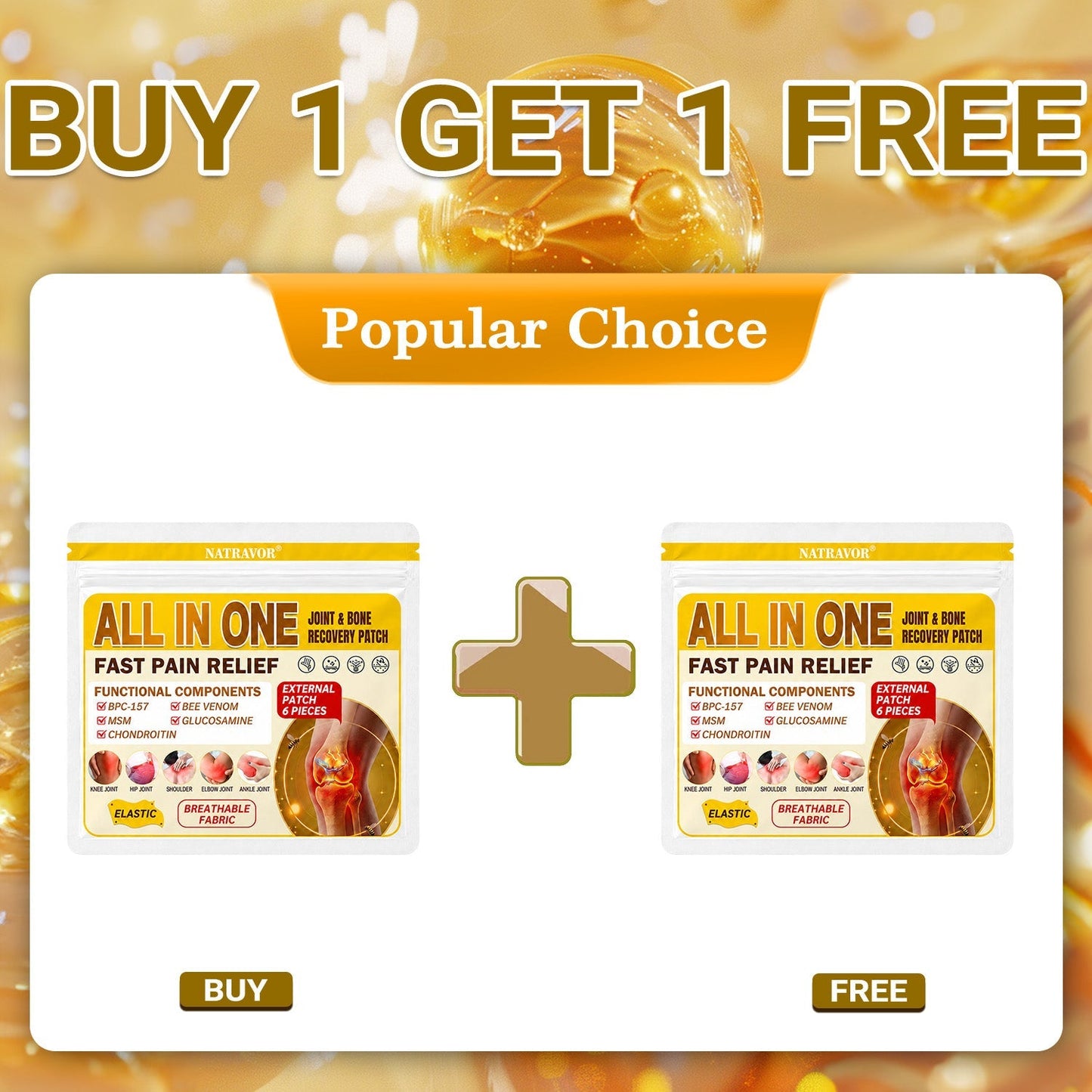 𝐎𝐟𝐟𝐢𝐜𝐢𝐚𝐥 𝐁𝐫𝐚𝐧𝐝 𝐒𝐭𝐨𝐫𝐞 |✅🔥Natravor® Joint Pain Relief Patches – 40 Mixed Sizes for Knees, Back, Shoulders