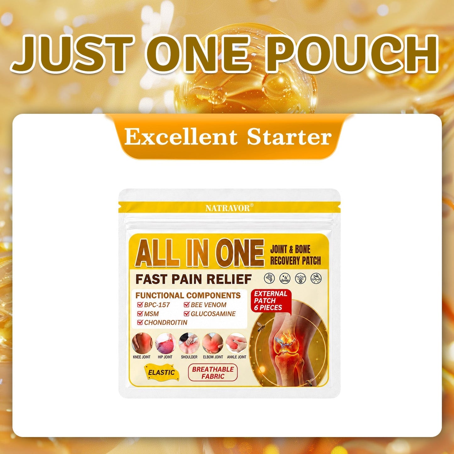 𝐎𝐟𝐟𝐢𝐜𝐢𝐚𝐥 𝐁𝐫𝐚𝐧𝐝 𝐒𝐭𝐨𝐫𝐞 |✅🔥Natravor® Joint Pain Relief Patches – 40 Mixed Sizes for Knees, Back, Shoulders